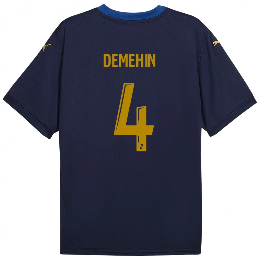 Danxen Bambino Maglia Oluwatosin Demehin #4 Blu Navy Kit Gara Away 2024/25 Maglietta