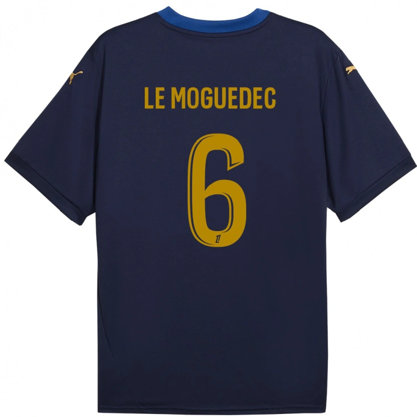 Danxen Bambino Maglia Anaële Le Moguédec #6 Blu Navy Kit Gara Away 2024/25 Maglietta