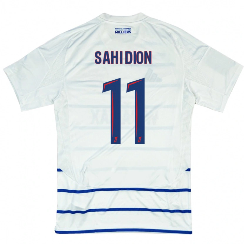 Danxen Bambino Maglia Moïse Sahi Dion #11 Bianco Blu Kit Gara Away 2024/25 Maglietta