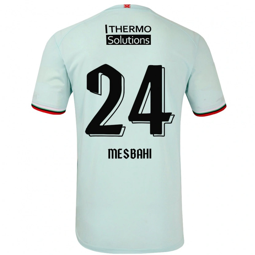 Danxen Bambino Maglia Juliën Mesbahi #24 Verde Chiaro Kit Gara Away 2024/25 Maglietta