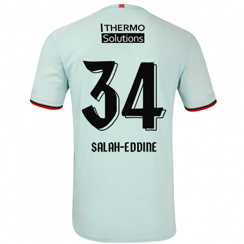 Danxen Bambino Maglia Anass Salah-Eddine #34 Verde Chiaro Kit Gara Away 2024/25 Maglietta