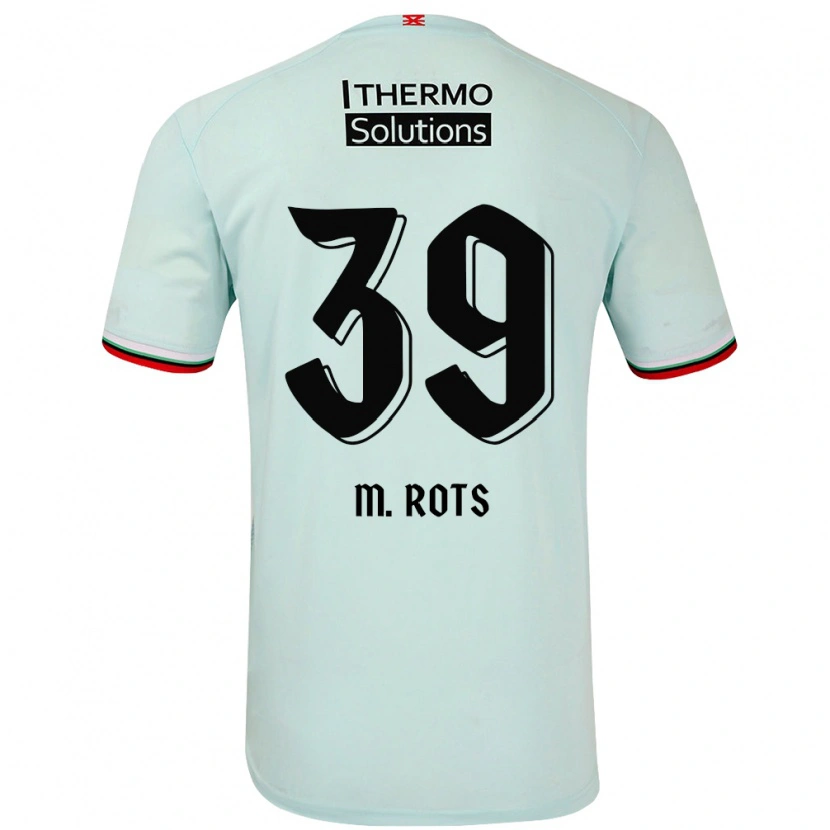 Danxen Bambino Maglia Mats Rots #39 Verde Chiaro Kit Gara Away 2024/25 Maglietta
