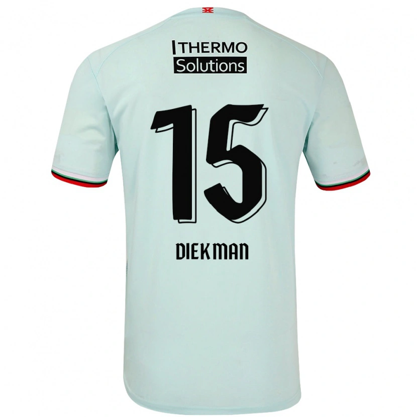 Danxen Bambino Maglia Jill Diekman #15 Verde Chiaro Kit Gara Away 2024/25 Maglietta
