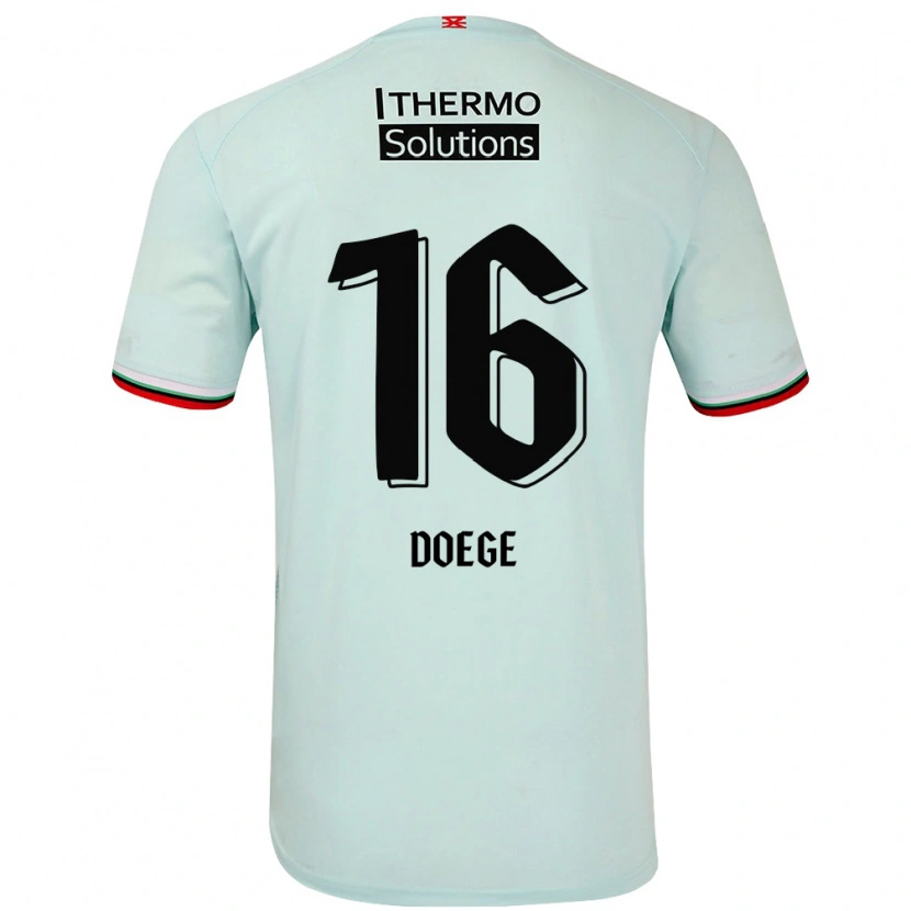 Danxen Bambino Maglia Leonie Doege #16 Verde Chiaro Kit Gara Away 2024/25 Maglietta