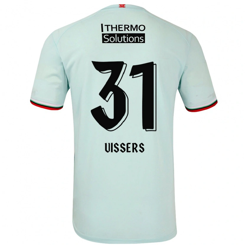 Danxen Bambino Maglia Kiki Vissers #31 Verde Chiaro Kit Gara Away 2024/25 Maglietta