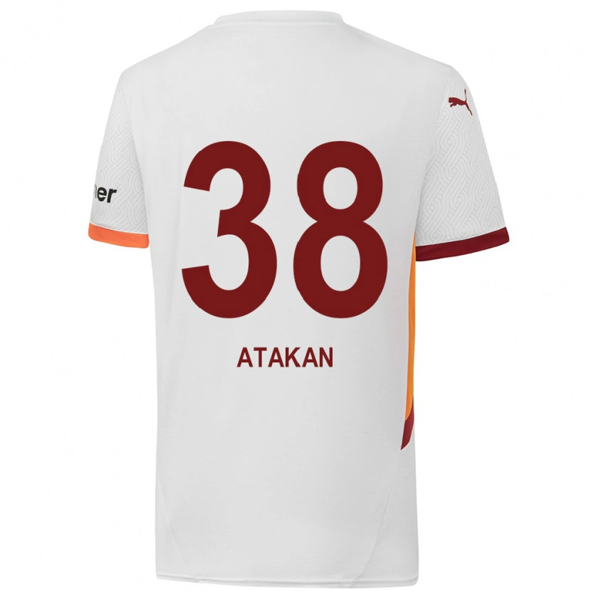 Danxen Bambino Maglia Atakan Ordu #38 Bianco Giallo Rosso Kit Gara Away 2024/25 Maglietta