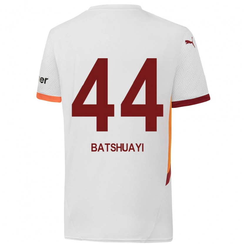 Danxen Bambino Maglia Michy Batshuayi #44 Bianco Giallo Rosso Kit Gara Away 2024/25 Maglietta