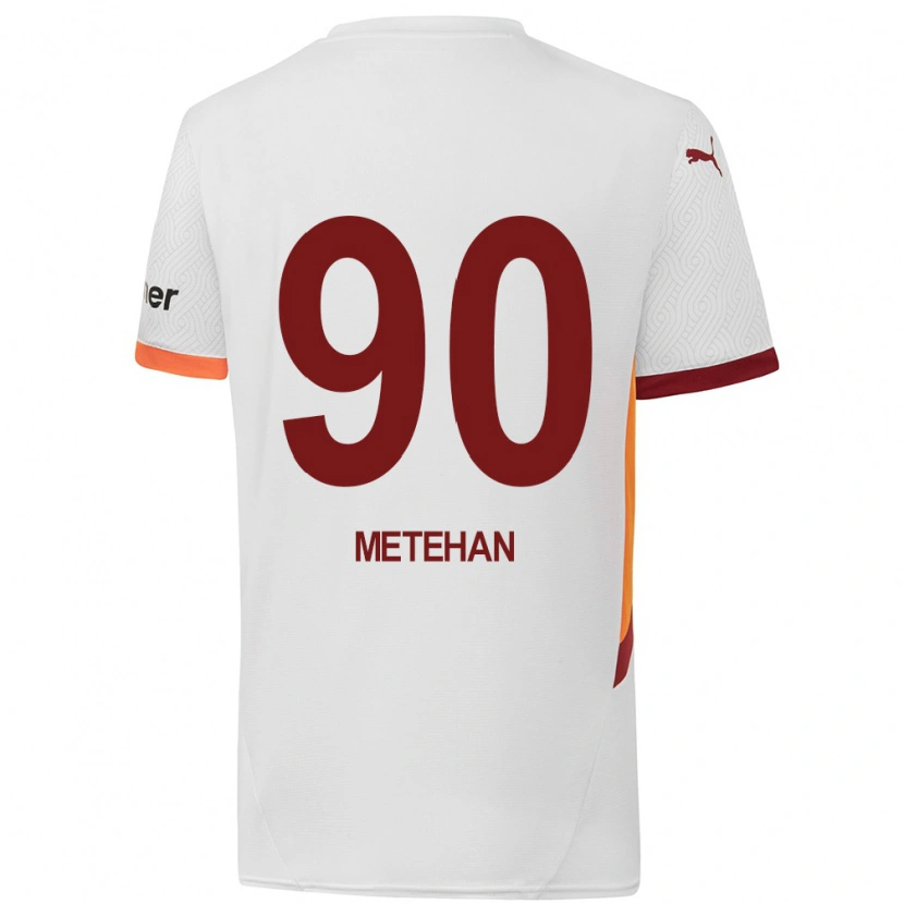 Danxen Bambino Maglia Metehan Baltacı #90 Bianco Giallo Rosso Kit Gara Away 2024/25 Maglietta