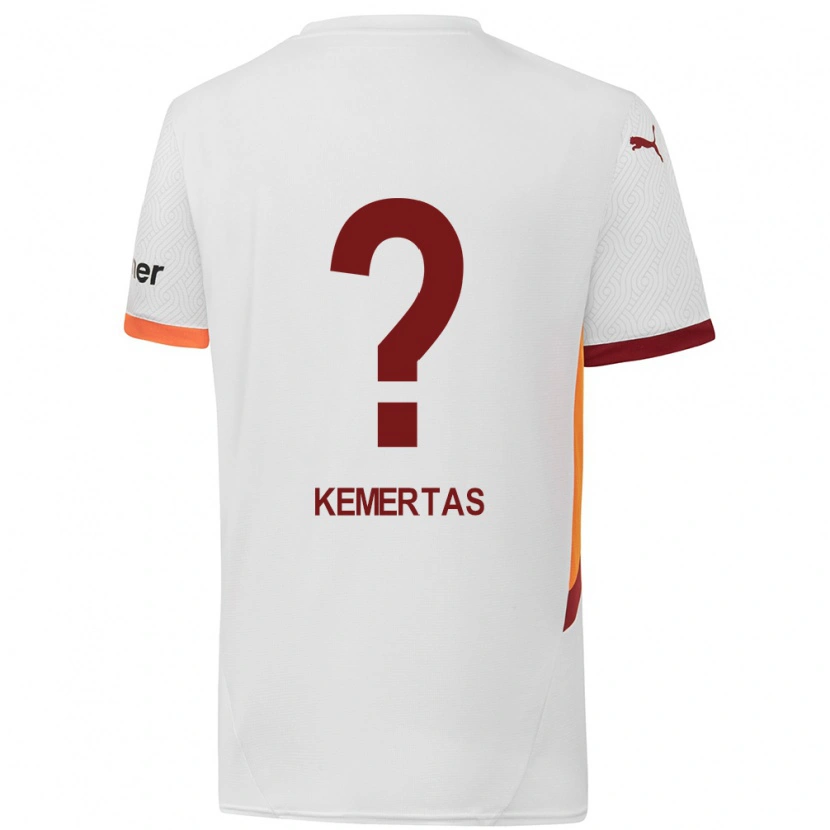 Danxen Bambino Maglia Batın Özden Kemertaş #0 Bianco Giallo Rosso Kit Gara Away 2024/25 Maglietta