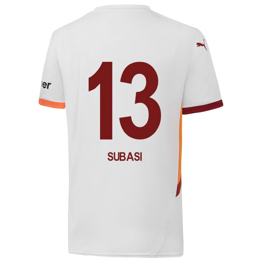 Danxen Bambino Maglia Kadir Subaşı #13 Bianco Giallo Rosso Kit Gara Away 2024/25 Maglietta