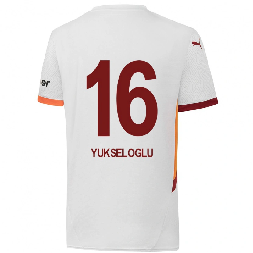 Danxen Bambino Maglia Ayaz Yükseloğlu #16 Bianco Giallo Rosso Kit Gara Away 2024/25 Maglietta