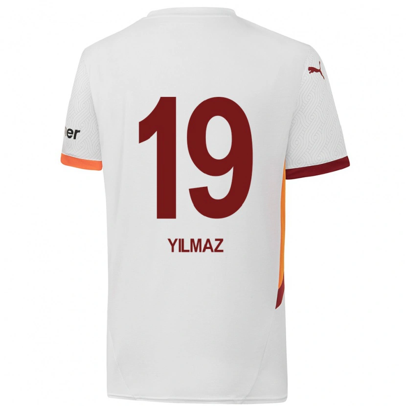 Danxen Bambino Maglia Zehra Yılmaz #19 Bianco Giallo Rosso Kit Gara Away 2024/25 Maglietta