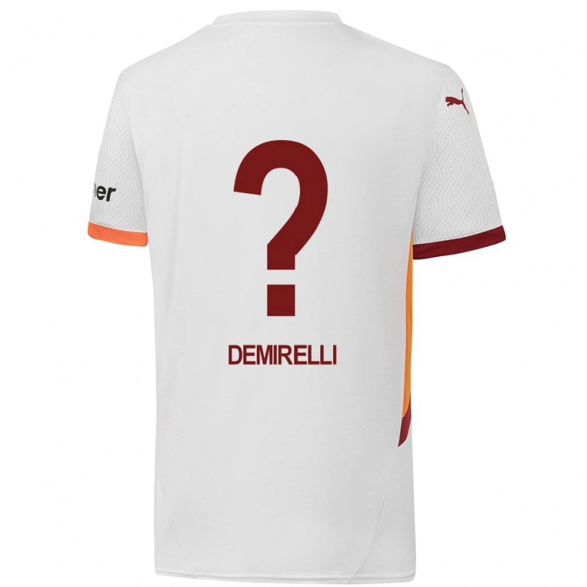 Danxen Bambino Maglia Ahmet Demirelli #0 Bianco Giallo Rosso Kit Gara Away 2024/25 Maglietta