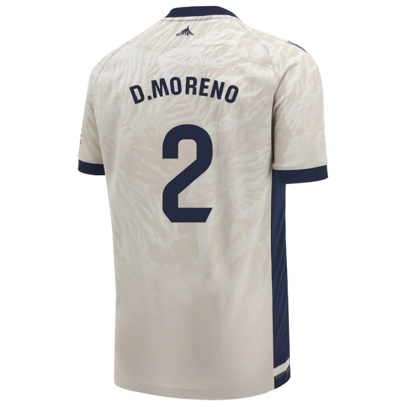 Danxen Bambino Maglia Diego Moreno #2 Grigio Chiaro Kit Gara Away 2024/25 Maglietta