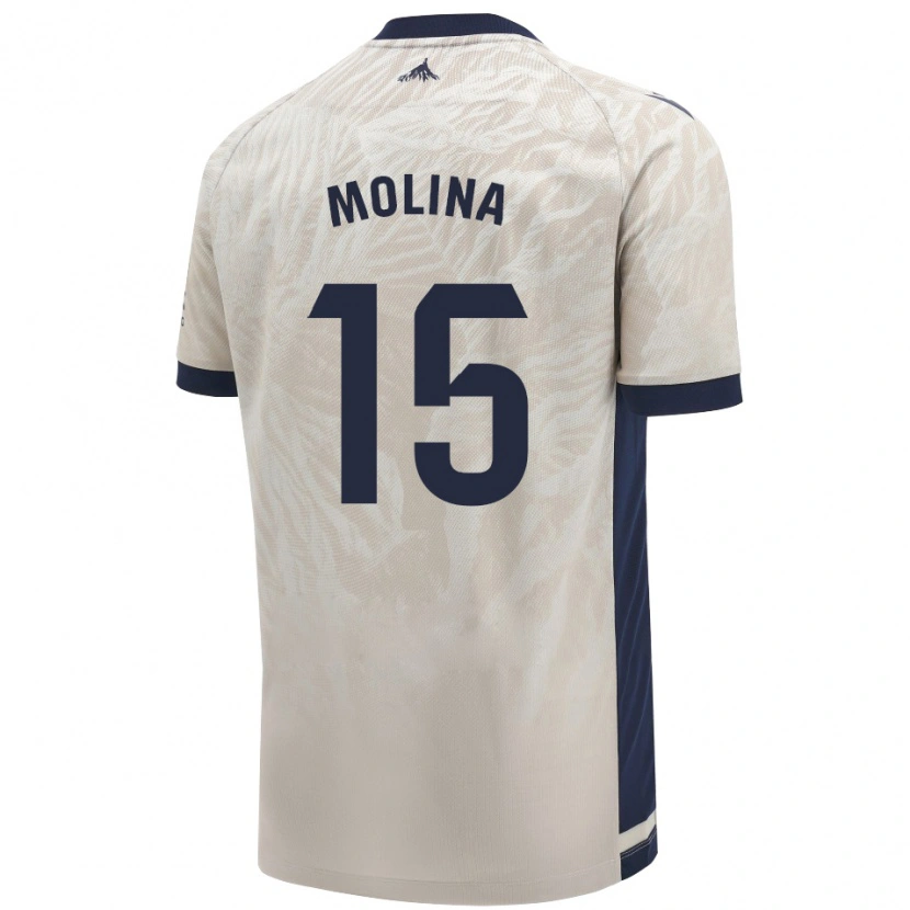 Danxen Bambino Maglia Guillem Molina #15 Grigio Chiaro Kit Gara Away 2024/25 Maglietta