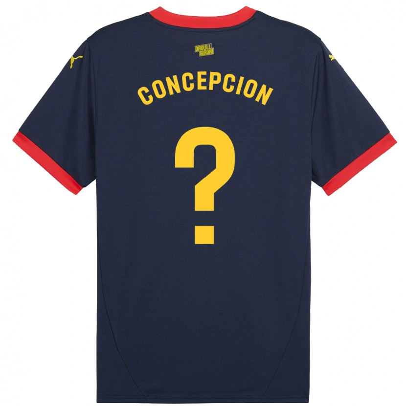 Danxen Bambino Maglia Elian Concepción #0 Rosso Navy Kit Gara Away 2024/25 Maglietta