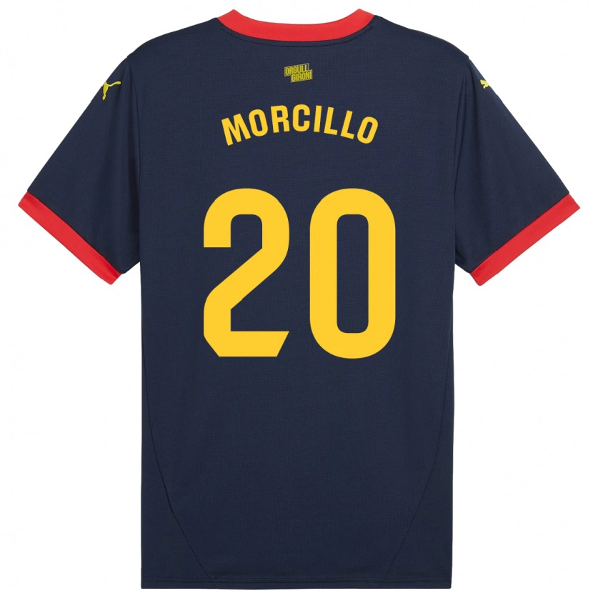 Danxen Bambino Maglia Luis Morcillo #20 Rosso Navy Kit Gara Away 2024/25 Maglietta