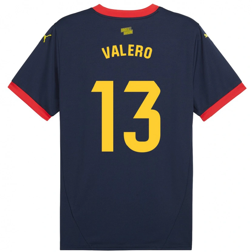 Danxen Bambino Maglia Eliana Valero #13 Rosso Navy Kit Gara Away 2024/25 Maglietta