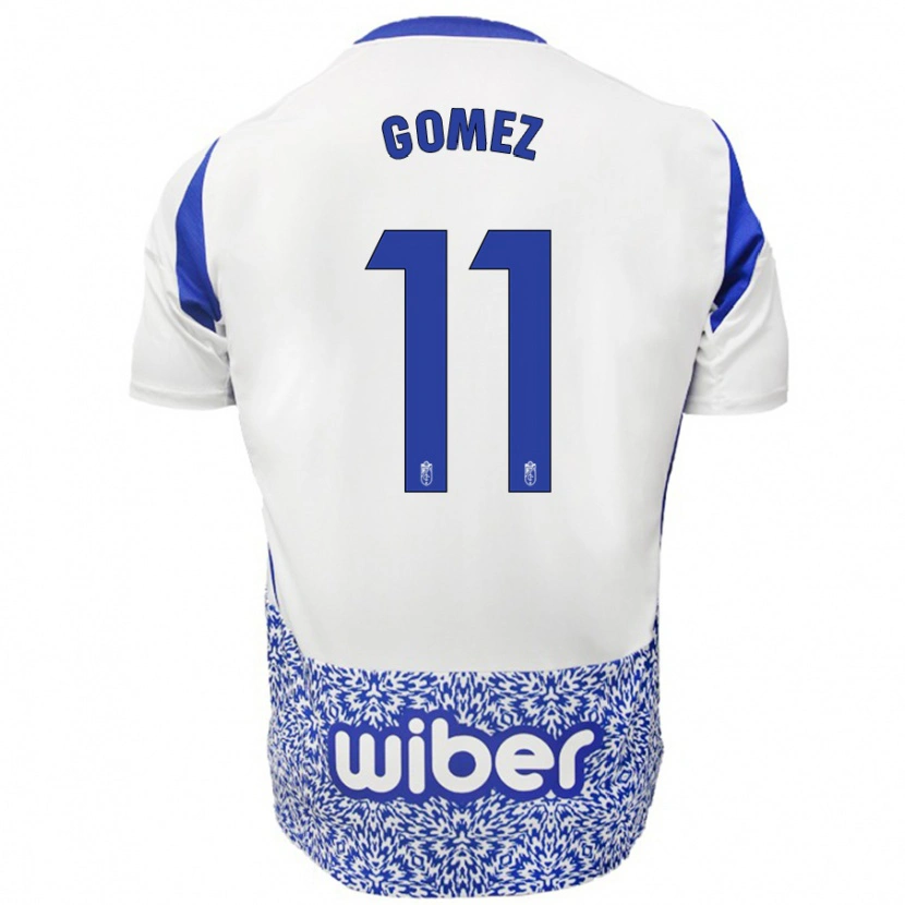 Danxen Bambino Maglia Andrea Gómez #11 Bianco Blu Kit Gara Away 2024/25 Maglietta