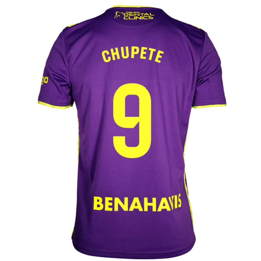 Danxen Bambino Maglia Chupete #9 Viola Giallo Kit Gara Away 2024/25 Maglietta