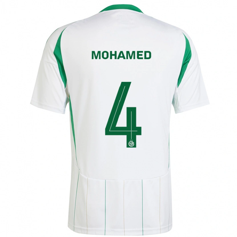 Danxen Bambino Maglia Ali Mohamed #4 Bianco Verde Kit Gara Away 2024/25 Maglietta