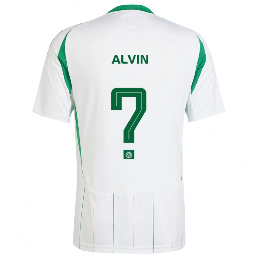 Danxen Bambino Maglia Glenn Alvin #0 Bianco Verde Kit Gara Away 2024/25 Maglietta