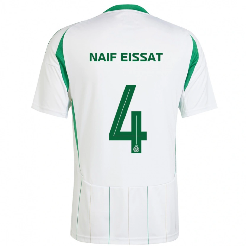 Danxen Bambino Maglia Lisav Naif Eissat #4 Bianco Verde Kit Gara Away 2024/25 Maglietta