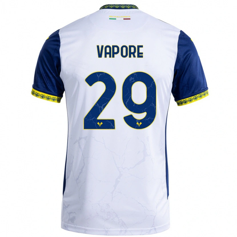 Danxen Bambino Maglia Angelo Vapore #29 Bianco Blu Kit Gara Away 2024/25 Maglietta