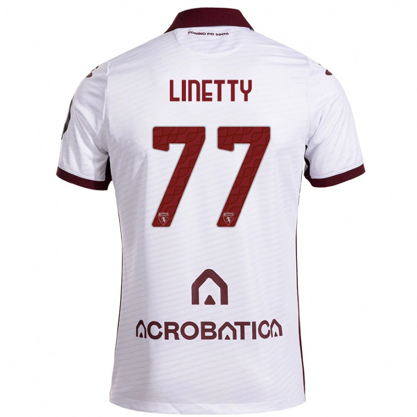 Danxen Bambino Maglia Karol Linetty #77 Bianco Marrone Kit Gara Away 2024/25 Maglietta