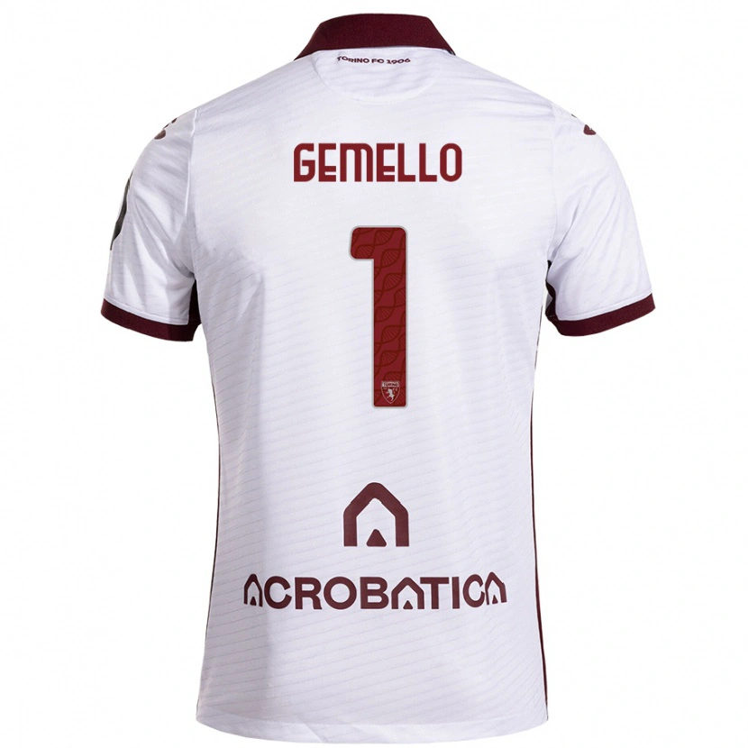 Danxen Bambino Maglia Luca Gemello #1 Bianco Marrone Kit Gara Away 2024/25 Maglietta