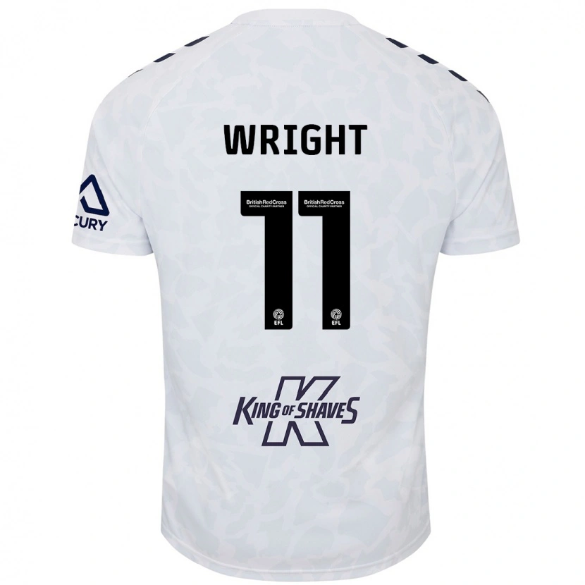Danxen Bambino Maglia Haji Wright #11 Bianco Kit Gara Away 2024/25 Maglietta