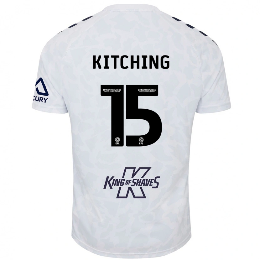 Danxen Bambino Maglia Liam Kitching #15 Bianco Kit Gara Away 2024/25 Maglietta