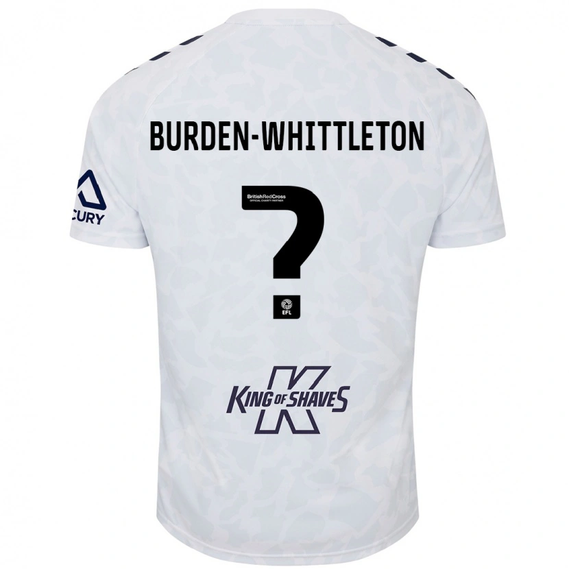 Danxen Bambino Maglia Charlie Burden-Whittleton #0 Bianco Kit Gara Away 2024/25 Maglietta