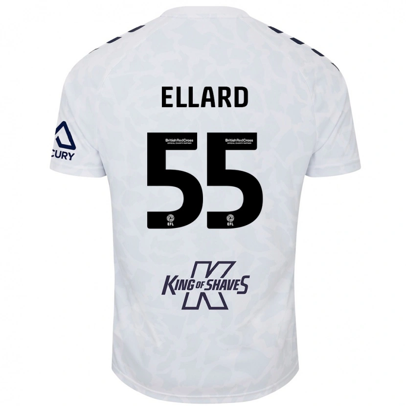 Danxen Bambino Maglia Aston Ellard #55 Bianco Kit Gara Away 2024/25 Maglietta