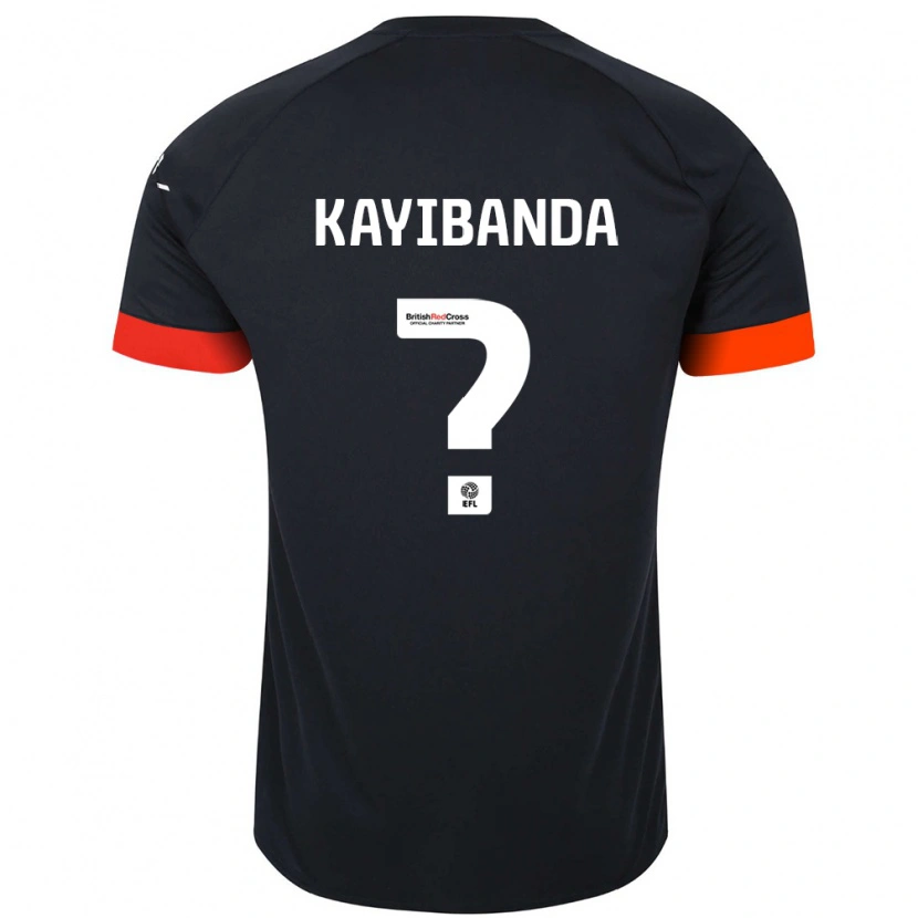 Danxen Bambino Maglia Claude Kayibanda #0 Nero Arancione Kit Gara Away 2024/25 Maglietta