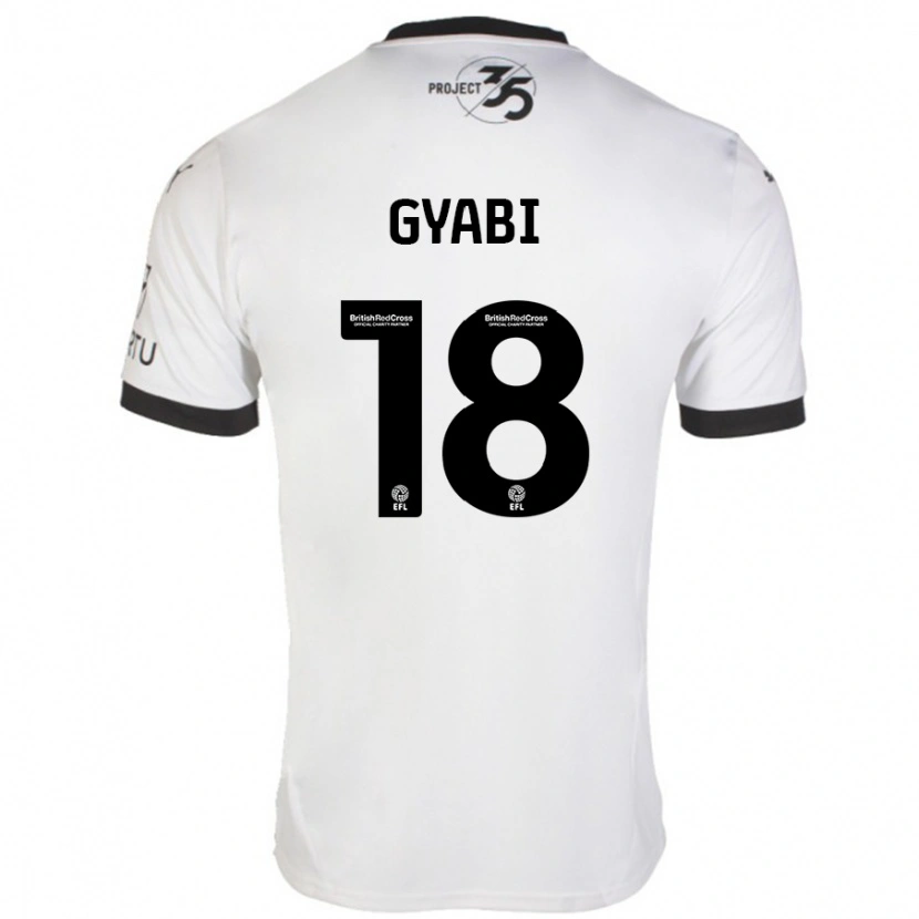 Danxen Bambino Maglia Darko Gyabi #18 Bianco Nero Kit Gara Away 2024/25 Maglietta