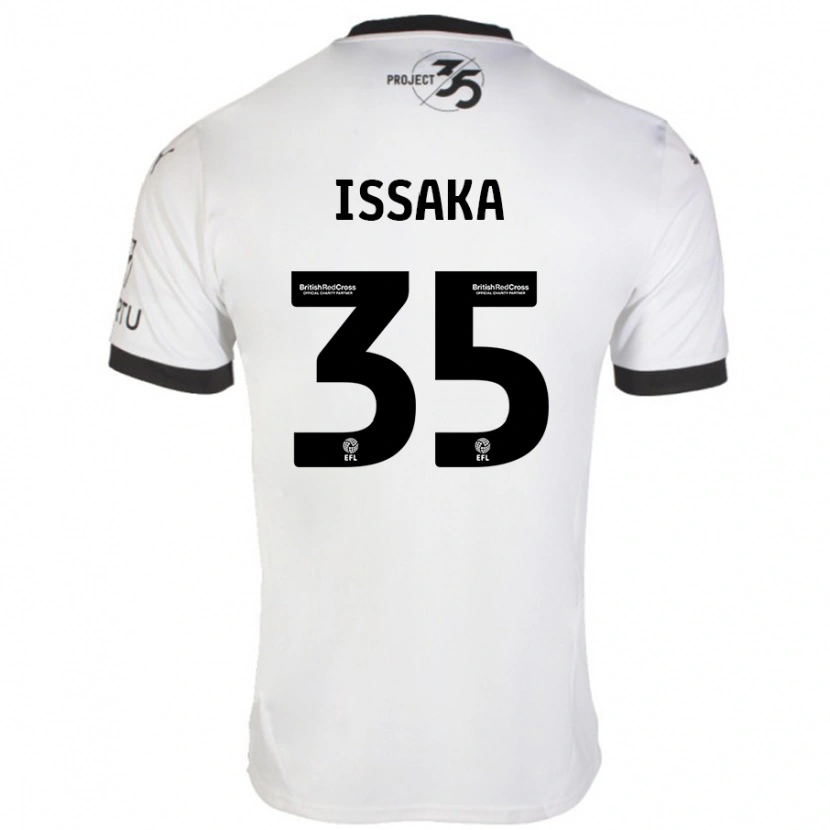 Danxen Bambino Maglia Freddie Issaka #35 Bianco Nero Kit Gara Away 2024/25 Maglietta