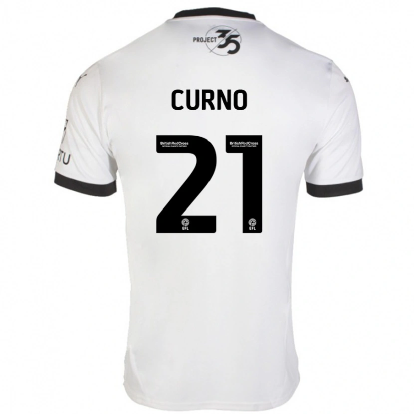 Danxen Bambino Maglia Maddi Curno #21 Bianco Nero Kit Gara Away 2024/25 Maglietta