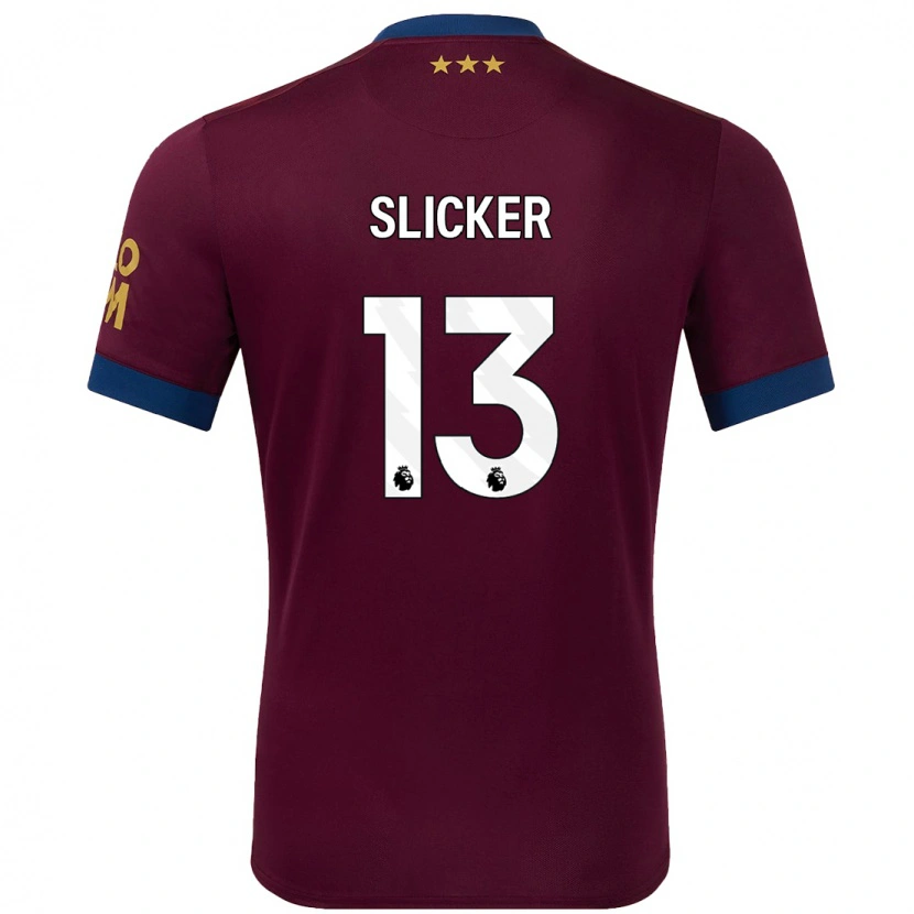 Danxen Bambino Maglia Cieran Slicker #13 Marrone Kit Gara Away 2024/25 Maglietta