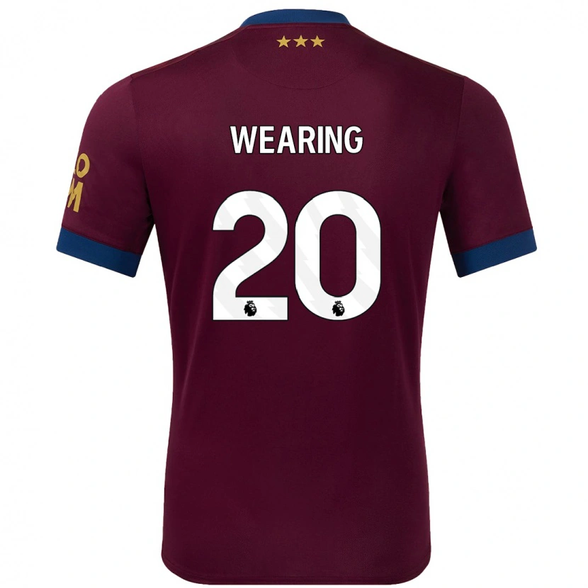 Danxen Bambino Maglia Megan Wearing #20 Marrone Kit Gara Away 2024/25 Maglietta