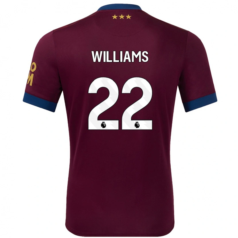 Danxen Bambino Maglia Evie Williams #22 Marrone Kit Gara Away 2024/25 Maglietta
