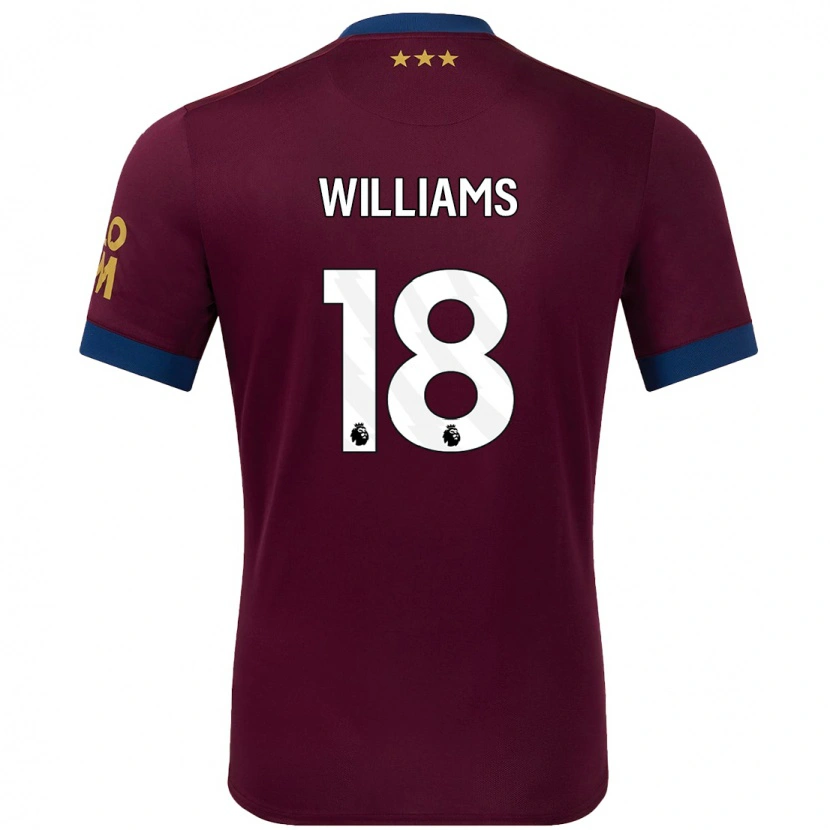 Danxen Bambino Maglia Brandon Williams #18 Marrone Kit Gara Away 2024/25 Maglietta