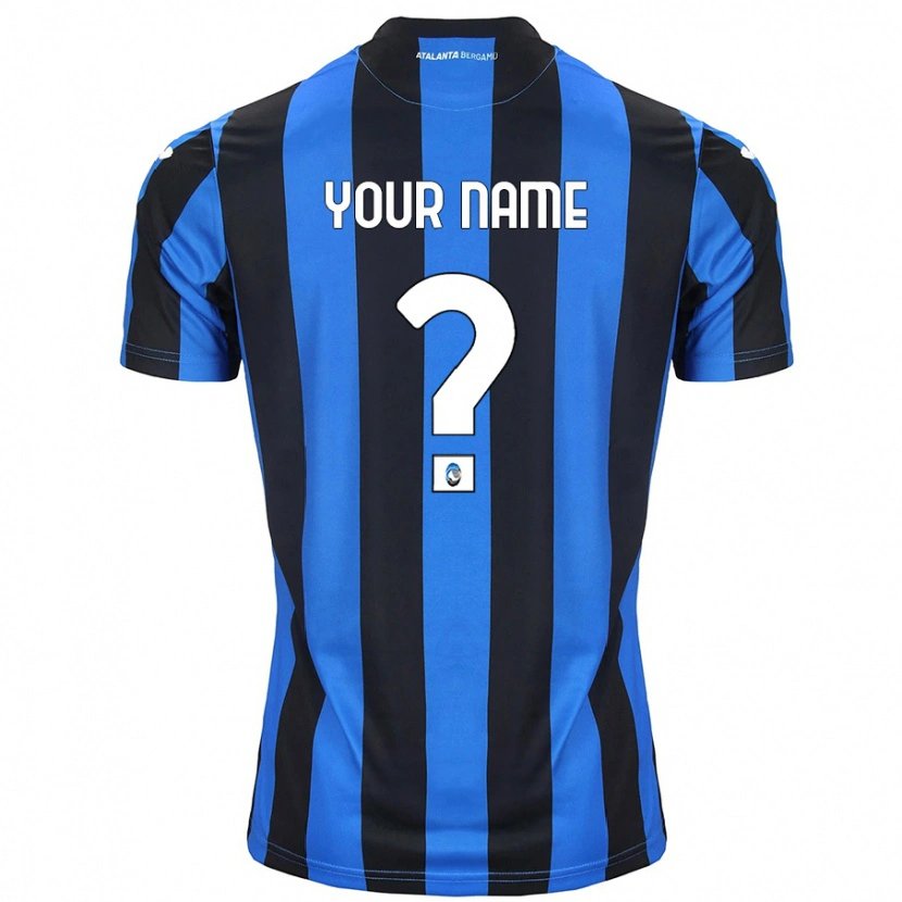 Danxen Uomo Maglia Il Tuo Nome #0 Blu Nero Kit Gara Home 2024/25 Maglietta