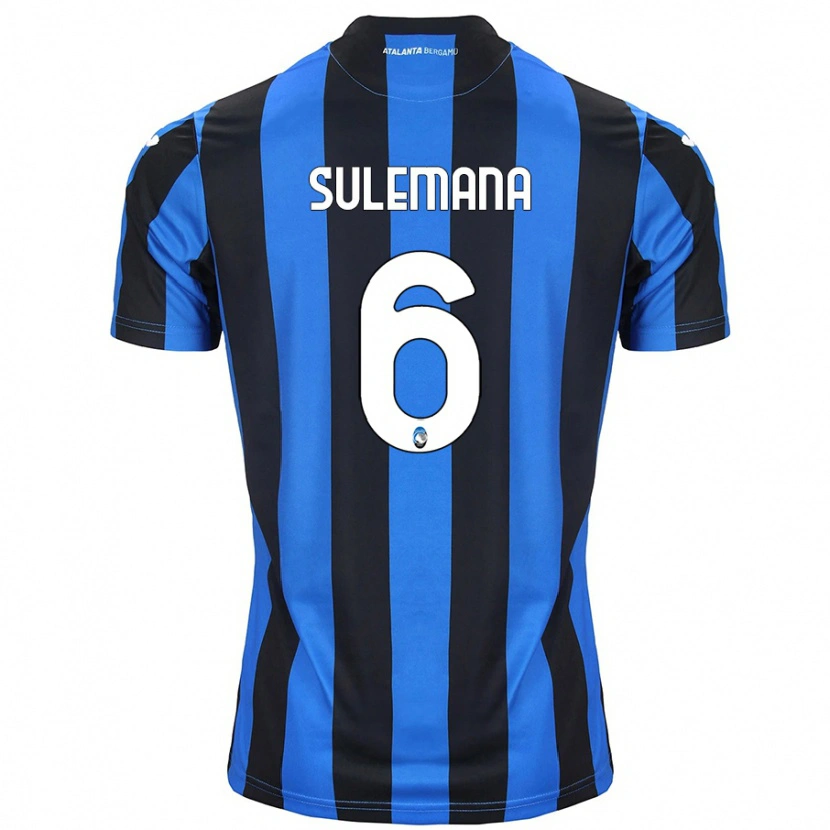 Danxen Uomo Maglia Ibrahim Sulemana #6 Blu Nero Kit Gara Home 2024/25 Maglietta