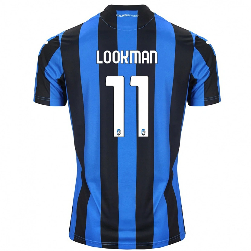 Danxen Uomo Maglia Ademola Lookman #11 Blu Nero Kit Gara Home 2024/25 Maglietta