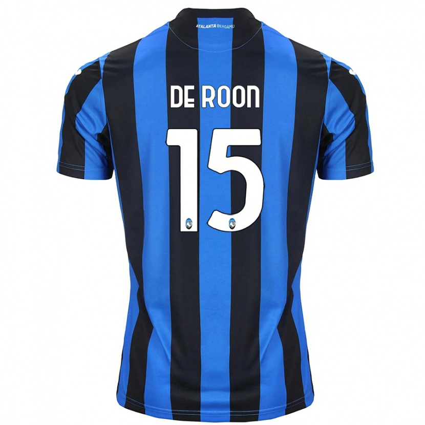 Danxen Uomo Maglia Marten De Roon #15 Blu Nero Kit Gara Home 2024/25 Maglietta