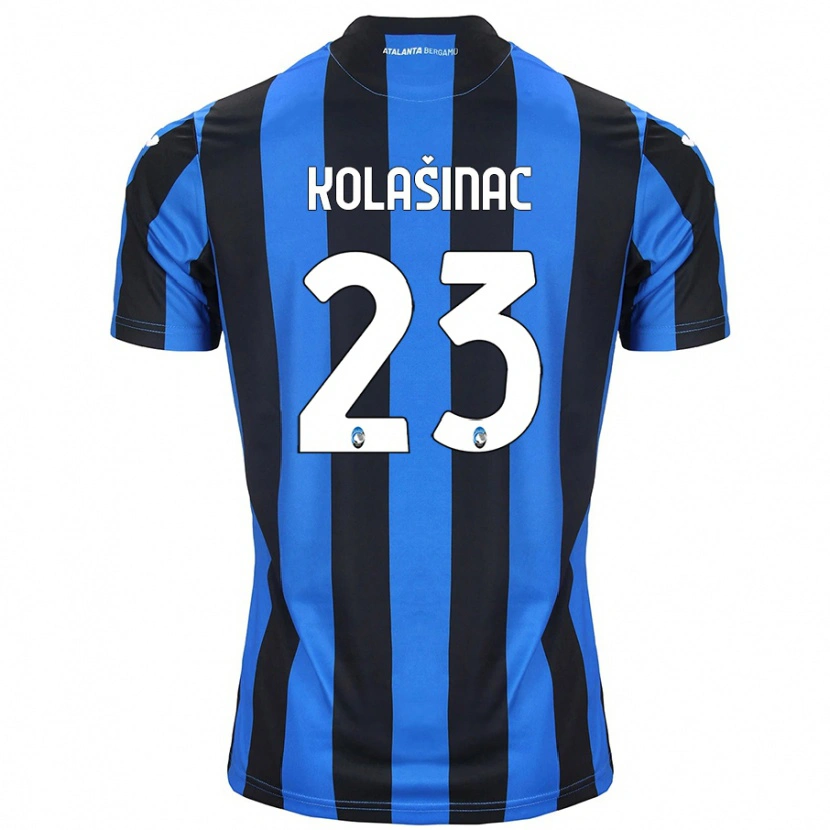 Danxen Uomo Maglia Sead Kolasinac #23 Blu Nero Kit Gara Home 2024/25 Maglietta