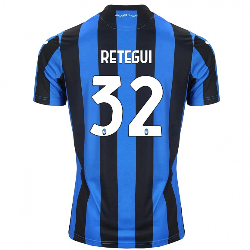 Danxen Uomo Maglia Mateo Retegui #32 Blu Nero Kit Gara Home 2024/25 Maglietta