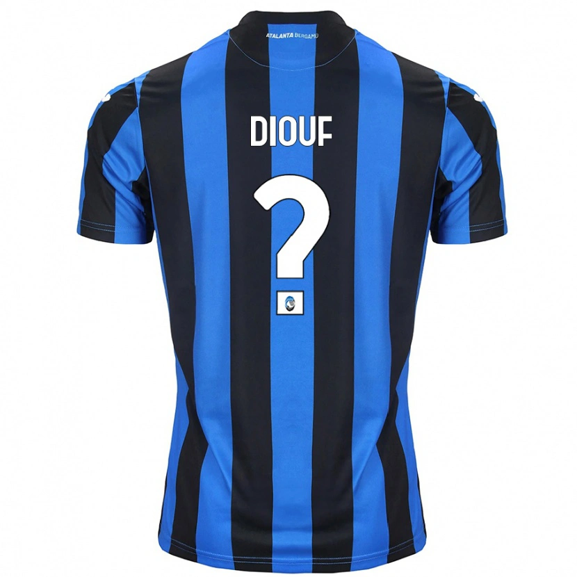 Danxen Uomo Maglia Cheikh Diouf #0 Blu Nero Kit Gara Home 2024/25 Maglietta