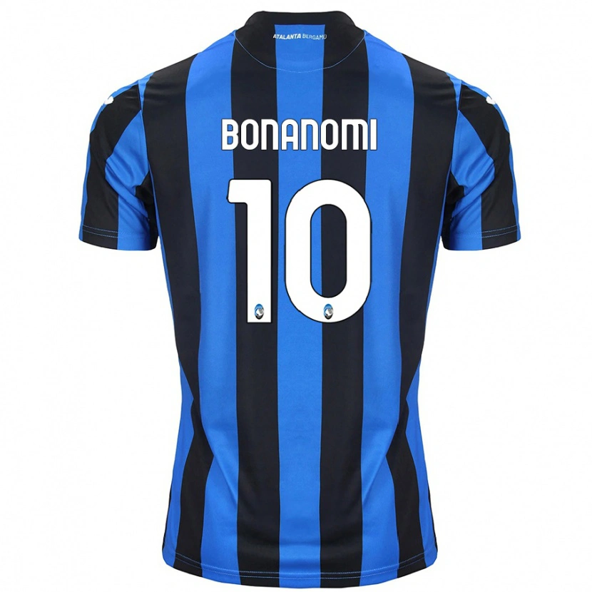 Danxen Uomo Maglia Andrea Bonanomi #10 Blu Nero Kit Gara Home 2024/25 Maglietta
